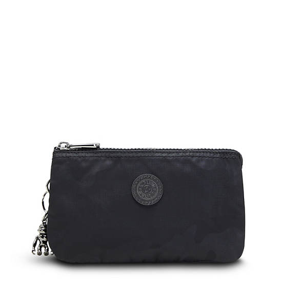 Kipling Creativity Large Classic Pouch Bags Black Camo Embossed | CA 2073TC